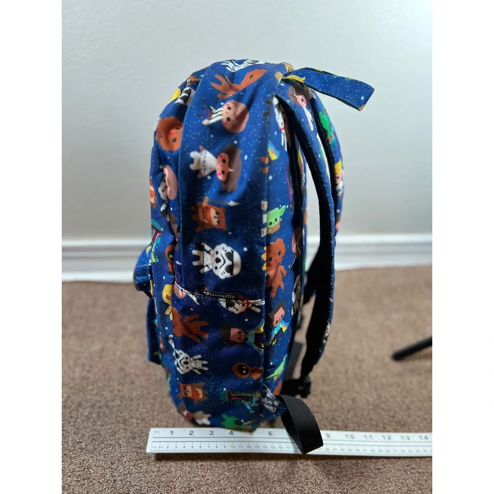 Loungefly‎ Star Wars Backpack Chibi Characters Blue Canvas Good Preowned